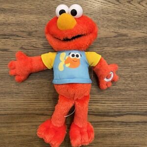 Sing Along Elmo Plush Toy Sesame Street Cute Collectible 13 in w/ Sound & Lights